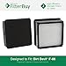 2 - Dirt Devil F66 (F-66) Allergen HEPA Filters with Foam Insert. Designed by FilterBuy to fit Dirt Devil Dirt Devil Featherlite Upright Model # UD70100. Replaces Dirt Devil F66 Part # 304708001.