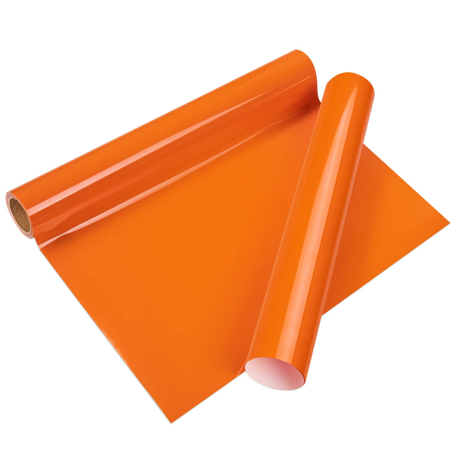 VINYL FROG Heat Transfer Vinyl Roll HTV Vinyl - 30.5x155cm Orange Iron on Vinyl for T-Shirts, Heat Press Vinyl for DIY Craft Designs (Orange)