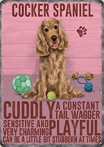 Small (150 x 200mm) Metal Sign - Golden Red Cocker Spaniel