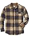 Legendary Whitetails Men's Buck Camp Flannel Shirt Arrowood Stone Plaid, Medium