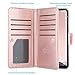 Fingic for Samsung S9,Galaxy S9 Wallet Case, Luxury Glitter Wallet Case Nickel Plated Press Stud[Cash Holder][Wrist Strap][Magnetic Snap Closure] Protective Cover for Samsung Galaxy S9,Rose Gold