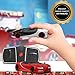 FAO Schwarz 2 Pack RC Remote Control Sports Italia Car Miniature 1:50 Scale, Two Mini Cars and Two Remotes for Two-Player Side-by-Side Racing, Built in LED Lights, Red/Black/Silver, 2.4 GHz