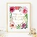 Eleville 8X10 She is far More Precious Than Jewels Real Gold Foil and Floral Watercolor Art Print (Unframed) Bible Quote Kids Wall Art Nursery Decor Inspirational Print Wedding Gift Quote Print WG024