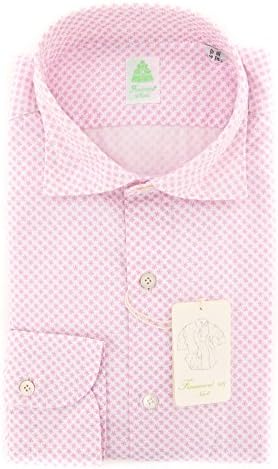 New Finamore Napoli Pink Foulard Extra Slim Shirt 16/41