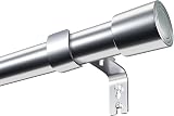 Venwemong Extendable Curtain Pole 84-290 cm Silver with Fittings Set view 1