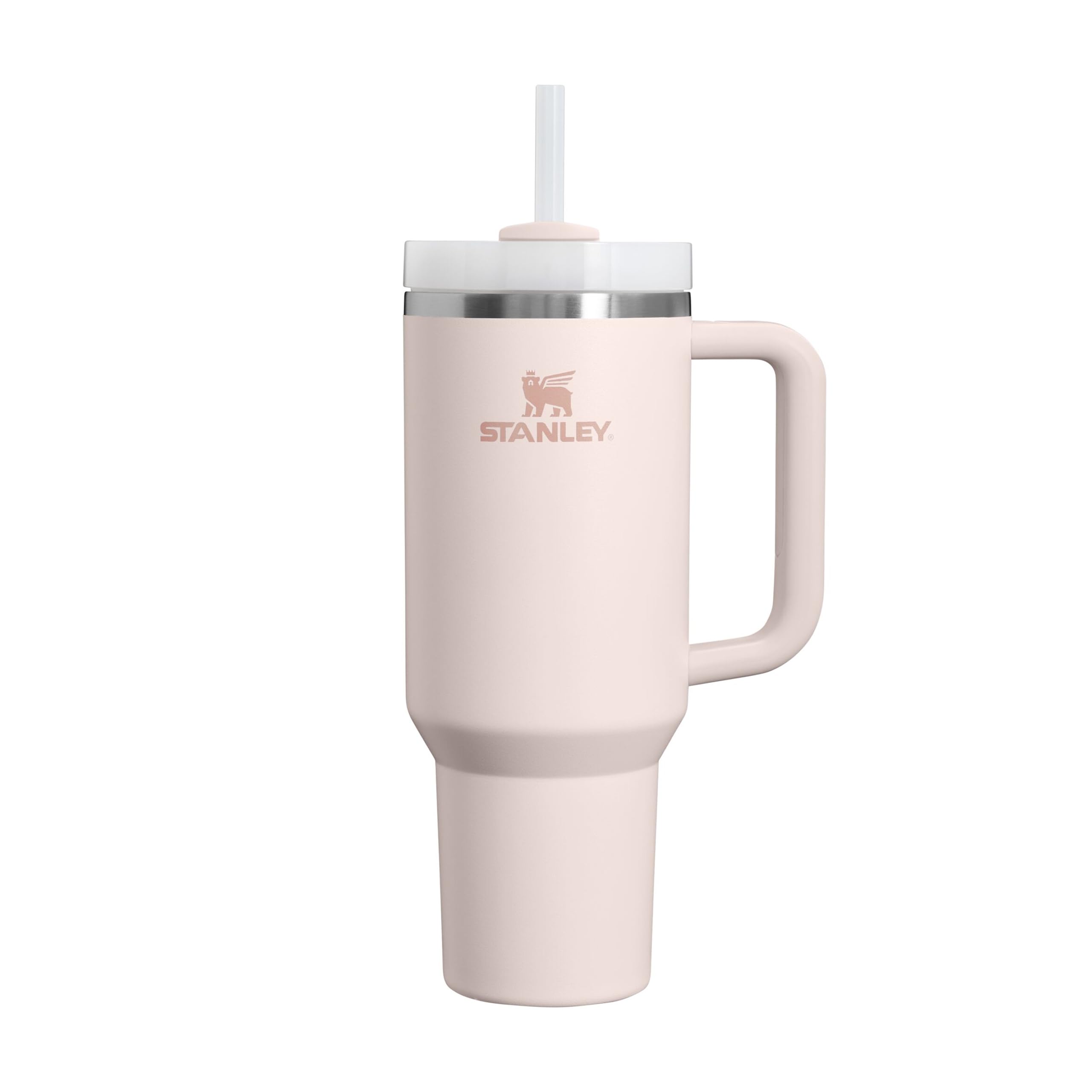 STANLEY 1913 Quencher H2.0 Flowstate Tumbler 1.2L – Cold for 11 Hours – Iced for 48 Hours – Metal Water Bottle with Straw, Handle and Lid – Dishwasher Safe – Travel Mug for Cold Drinks – Rose Quartz — image 1