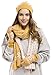 Bienvenu Women Lady Winter Warm Knitted Snowflake Hat Gloves and Scarf Winter Set