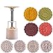 Powerful Mooncake Mould Circle/Flower/Square Mid-autumn Festival Hand Press 50g/75g/100g Moon Cake Cutter Moulds Set (100g)