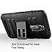 Asus Zenfone 2 Case, Combo Rugged Shell Cover Holster with Built-in Kickstand and Holster Locking Belt Clip Black + Circle(TM) Stylus Touch Screen Pen