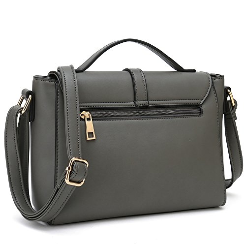 Ladies Designer Purses Cross Body Handbags Trendy Bags for Women Shoulder Bags (Grey) - Thumbnail 2