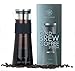Cold Brew Coffee Maker by Zen Brews | Make Low Acidity - High Caffeine Cold Brew Coffee at Home | 32oz Glass Carafe w/Stainless Steel Filter + Extra Gasket | Silicone Grip