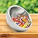 Double Wall Serving Bowl By Bezrat | Stainless Steel Dual Angle Nut and Candy Serving Dish | Solid, Balanced and Dishwasher-Safe | Metal Serving Container For Snacks - 40 Ounces
