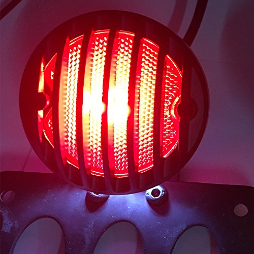 image for Amazicha Side Mount Vertical License Plate Bracket Brake Taillight for