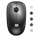 FD Wireless Mouse(Battery Included), V8 2.4G Ultrathin Silent Travel Mouse with Nano Receiver 1500 DPI Precise Control for Notebook Computer PC Laptop MacBook and Chromebook (Black)