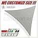 ColourTree 16' x 16' x 16' Grey Triangle CTAPT16 Sun Shade Sail Canopy Mesh Fabric UV Block UPF50 - Commercial Heavy Duty - 190 GSM - 3 Years Warranty (We Make Custom Size)