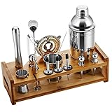 Soing Silver 24-Piece Cocktail Shaker Set,Perfect