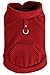 EXPAWLORER Polar Fleece Vest - Warm Soft Pullover Sleeveless Dog Jacket with Small Pocket, Cold Winter Coat for Small Medium Large Dogs (Red, S)