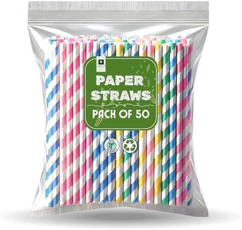 Aazon.co: Paper Drinking Straws [200 Pack] 100% Biodegradable