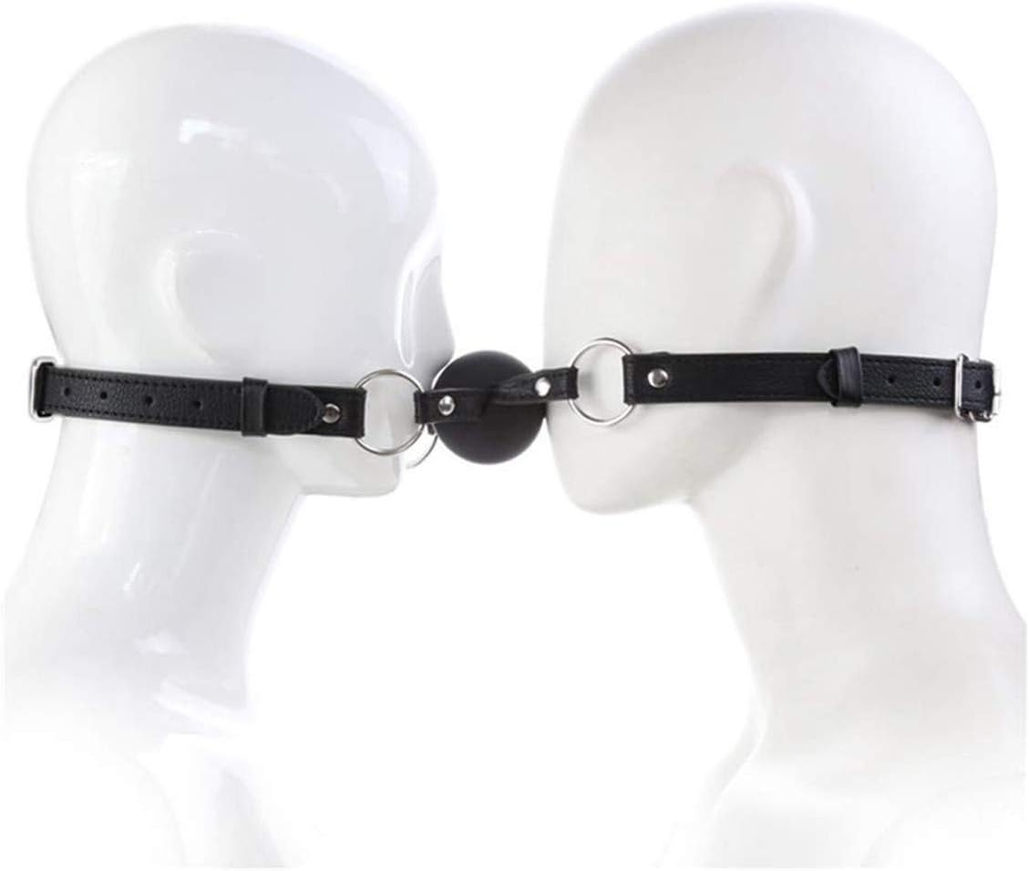 Double People Black Adjustable Silicone Soft Mouth¡¯s Ball - Role Playing Slave Mouth Throat Restrictive Toy