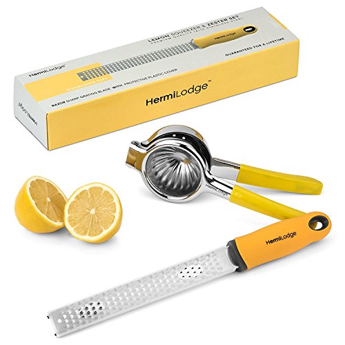 Lemon Squeezer and Lemon Zester Tool Combo Set – Best Citrus Juicer and