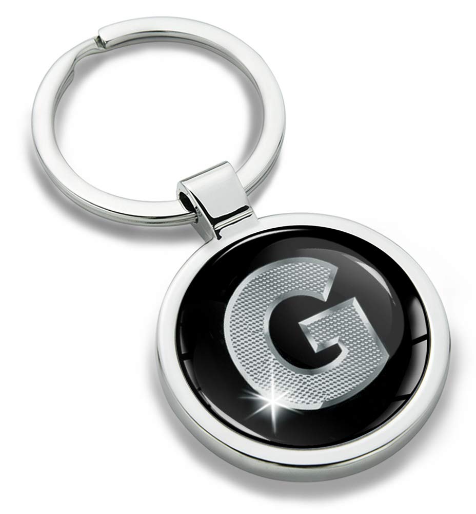Biomar Labs Letter Keychain Alphabet Initial Keyring 3D Metal Stainless Steel Personalised Initials Charm for Car Keys House Keys Available in Silver (G in Silver KK 7) — image 1
