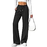 Oxirexe Womens Wide Leg Sweatpants Loose Fall Casual Lounge Winter High Waisted Baggy Pants Fashion Drawstring for Tall Women