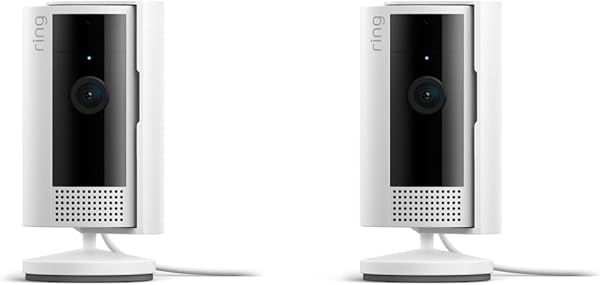 Ring Indoor Cam, Home or business security in 1080p HD video, 2-pack, White
