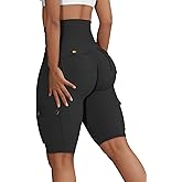 Wavar Biker Shorts for Women Scrunch Butt Cargo Shorts High Waist Tummy Control Workout Yoga Running Athletic Shorts