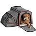 Petsfit Expandable Cat Carrier Dog Carriers,Airline Approved Soft-Sided Portable Pet Travel Washable Carrier for Kittens,Puppies,Removable Soft Plush mat and Pockets,Locking Safety Zippers