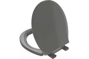 Toilet Seat Round Grey, Easy to Clean