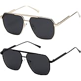 kimorn Polarized Sunglasses Womens Men Retro Oversized Square Vintage Shades Classic Large Metal Sun Glasses K1221