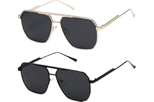 kimorn Polarized Sunglasses Womens Men Retro Oversized Square Vintage Fashion Shades Classic Large Metal Sun Glasses K1221