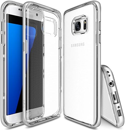 Galaxy S7 Edge Case, Ringke [Frame] Precisely Outfitted [ICE SILVER] Advanced Structure Dual Layer Defensive Cover Flexible Transparent Inner Shell Patented Specialized Interlocking Clasp Hard Bumper