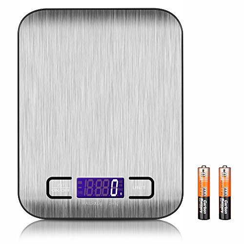 Digital Food Scale,littlejian Multifunction Kitchen Gram Scale,Ultra Slim,Multiple Unit Conversion,Stainless Steel Platform with Smooth Surface Meat Scale,Perfect for Kitchen Cooking and Coffee