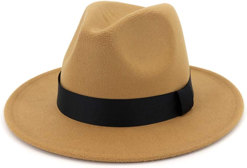mens camel fedora hat