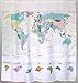 Sunlit World map Shower Curtain