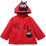 Waterproof Rainwear Windbreaker Hooded Raincoat Cute Long Sleeve Outwear Jacket for Boys and Girls