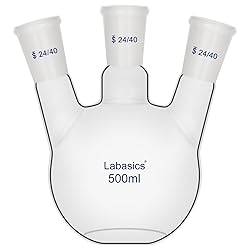 Labasics Borosilicate Glass 3 Neck Flat Bottom