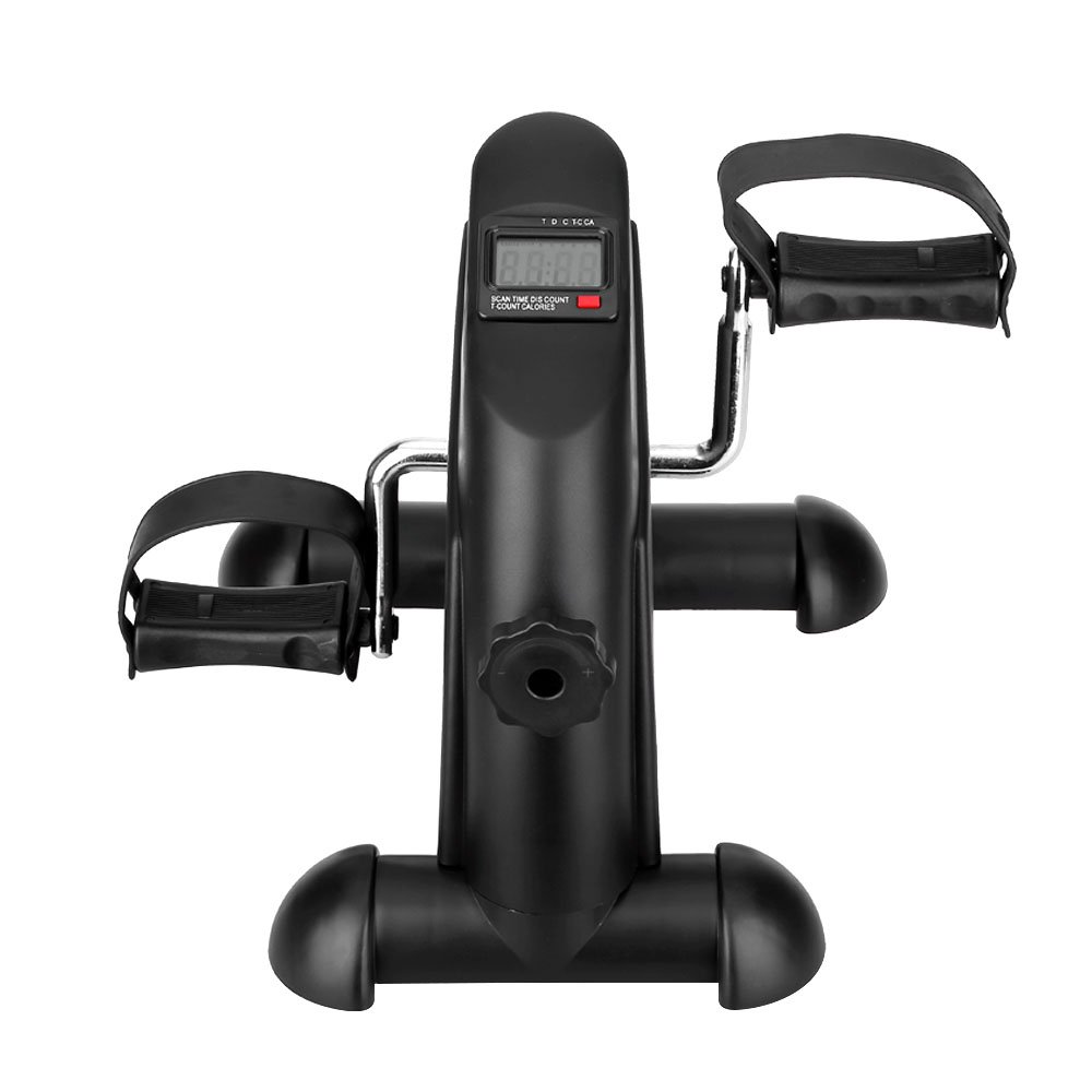 Mini Exerciser Bike, Evoland Arm Leg Pedal Exerciser Fitness Cycling with LCD Monitor and Adjustable Resistance Home Fitness Resistance Cycle Training Workout (black)