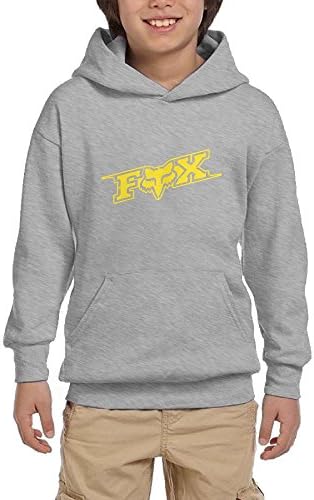 YUooki Youth Fox Racing Logo Hooded Sweatshirt Hoodie With Pocket