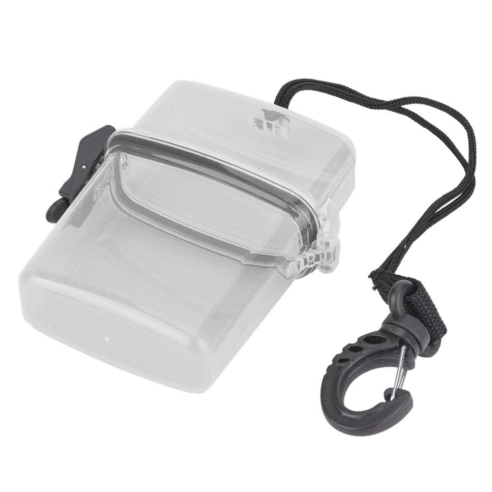 VGEBY Diving Dry Box, Underwater Plastic Transparent Floating Watertight Case Waterproof Diving Sealing Dry Storage Box with Rope Hook for Surfing Canoe Kayak(Transparent Gray) Diving Water Sports