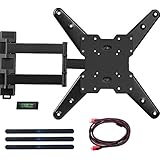 WALI Full Motion Articulating TV Wall Mount Bracket for most 26-50 inch LED, LCD, Flat Screen TVs w/VESA up to 400 x 400 - 20" Extension (WL-MA4602) Black