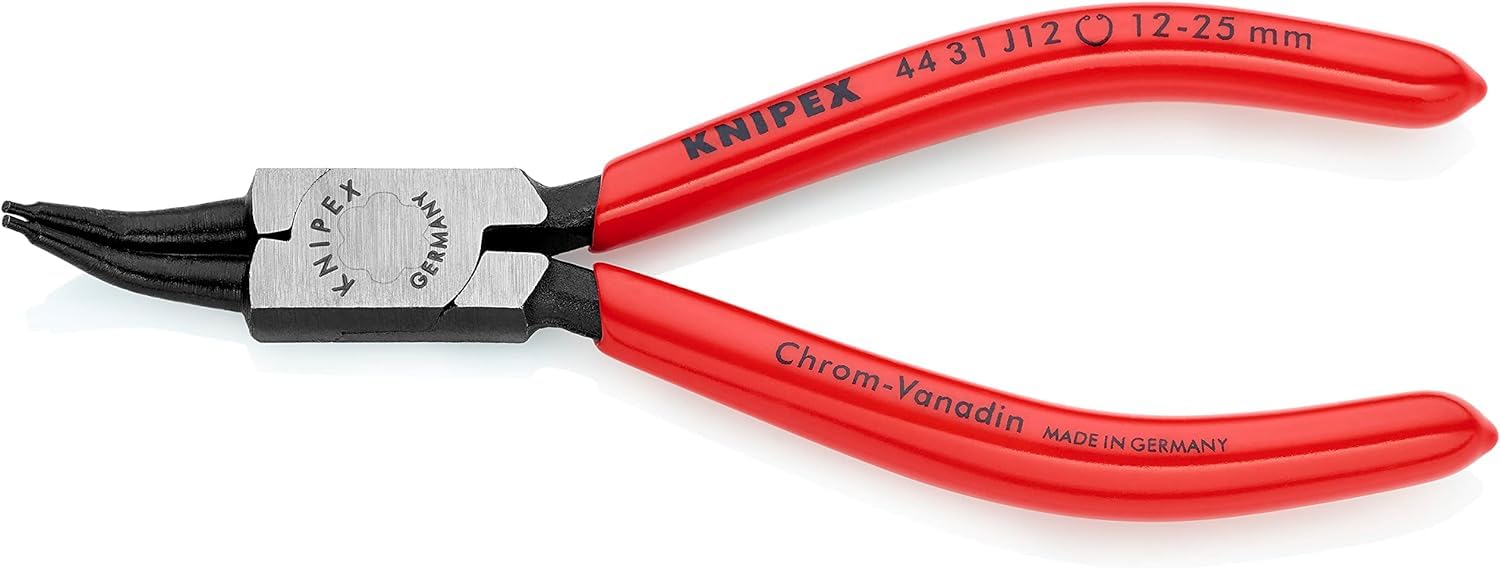 KNIPEX Circlip Pliers for Internal Circlips in Bore Holes 45° Angled with Plastic Coating 140 mm, 44 31 J12