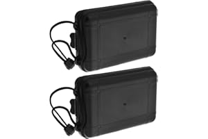 DECHOUS 2Pcs Arrow Head Storage Box Plastic Broadhead Organizer Case with Multi-Slots and Lid - Lightweight and Compact Arrow