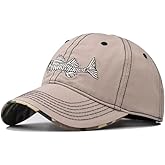 Baseball Cap Running Cap Dad Hat Fishbone Baseball Hat Adjustable Clip for Universal Fit