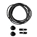 Stout Gears Reflective No Tie Shoelaces Lock System - Elastic Shoe Laces for Sneakers - 1 Pair (Black)