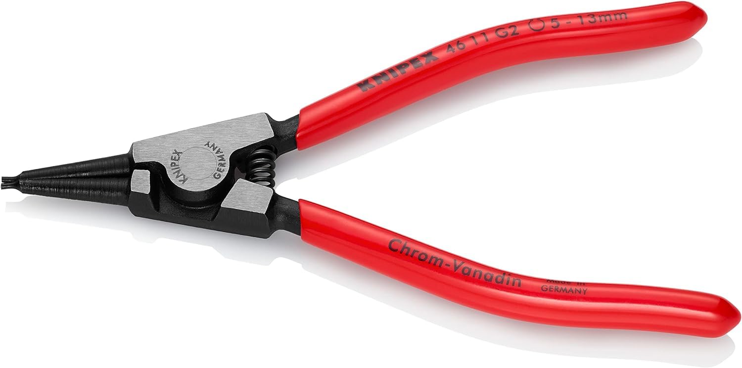 KNIPEX Circlip Pliers for Grip Rings on Shafts with Plastic Coating 140 mm, 46 11 G2