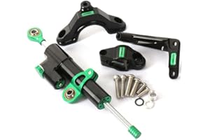CHAOOUYUE Motorcycle CNC Aluminum Steering Damper Stabilizer & Bracket Mount Kit Compatible with Kawasaki Ninja ZX-6R ZX6R ZX 6R ZX-6R 2024 (Set 1)