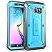 Supcase Unicorn Beetle PRO Series Full-Body Rugged Holster Case with Out Built-in Screen Protector for Samsung Galaxy S6 Edge (2015 Release) - Retail Package - Blue/Black