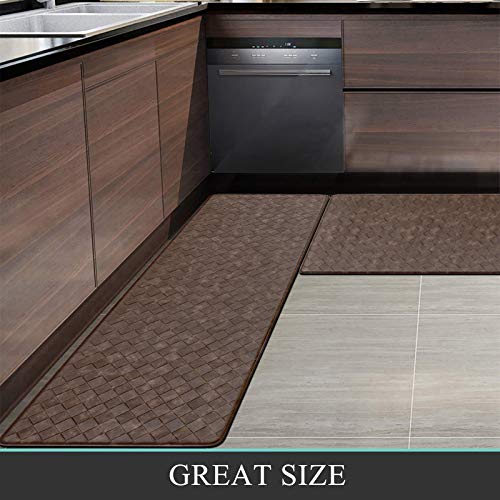 Pauwer Anti Fatigue Kitchen Rugs Set 2 Piece Thick Cushioned Kitchen